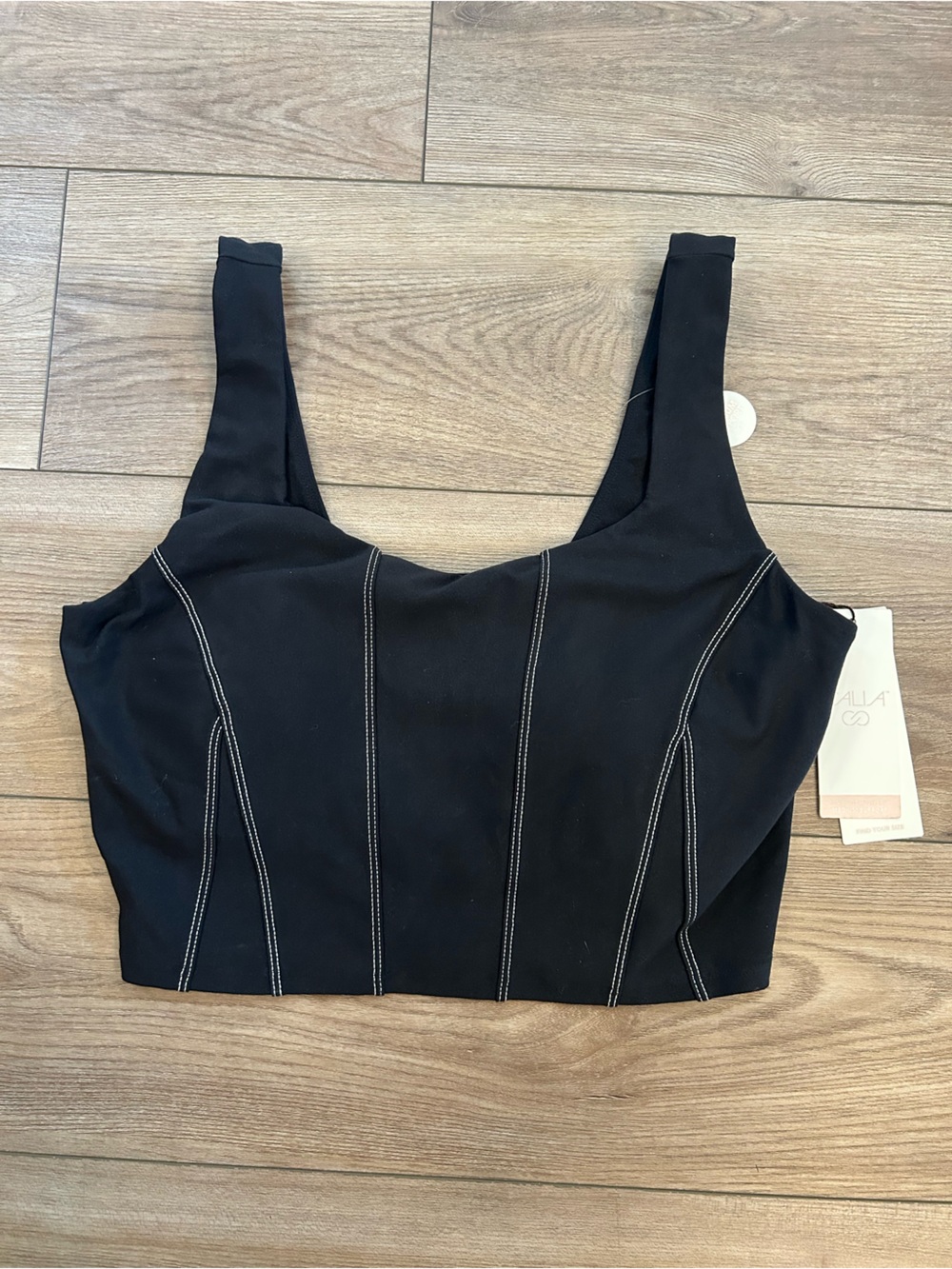 Calia Carrie Underwood NWT Black Longline Crop Tank Sports Bra L